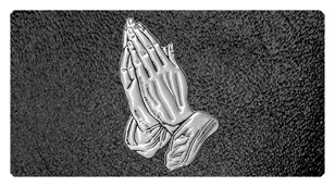 528 DSC700-516-SL-SH-BK Silver Praying Hands Shimmer Black